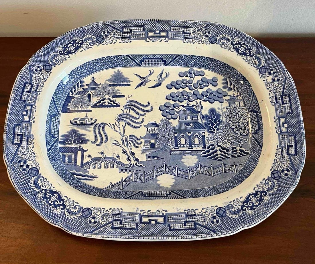 Blue Willow Transfer Printed Platter