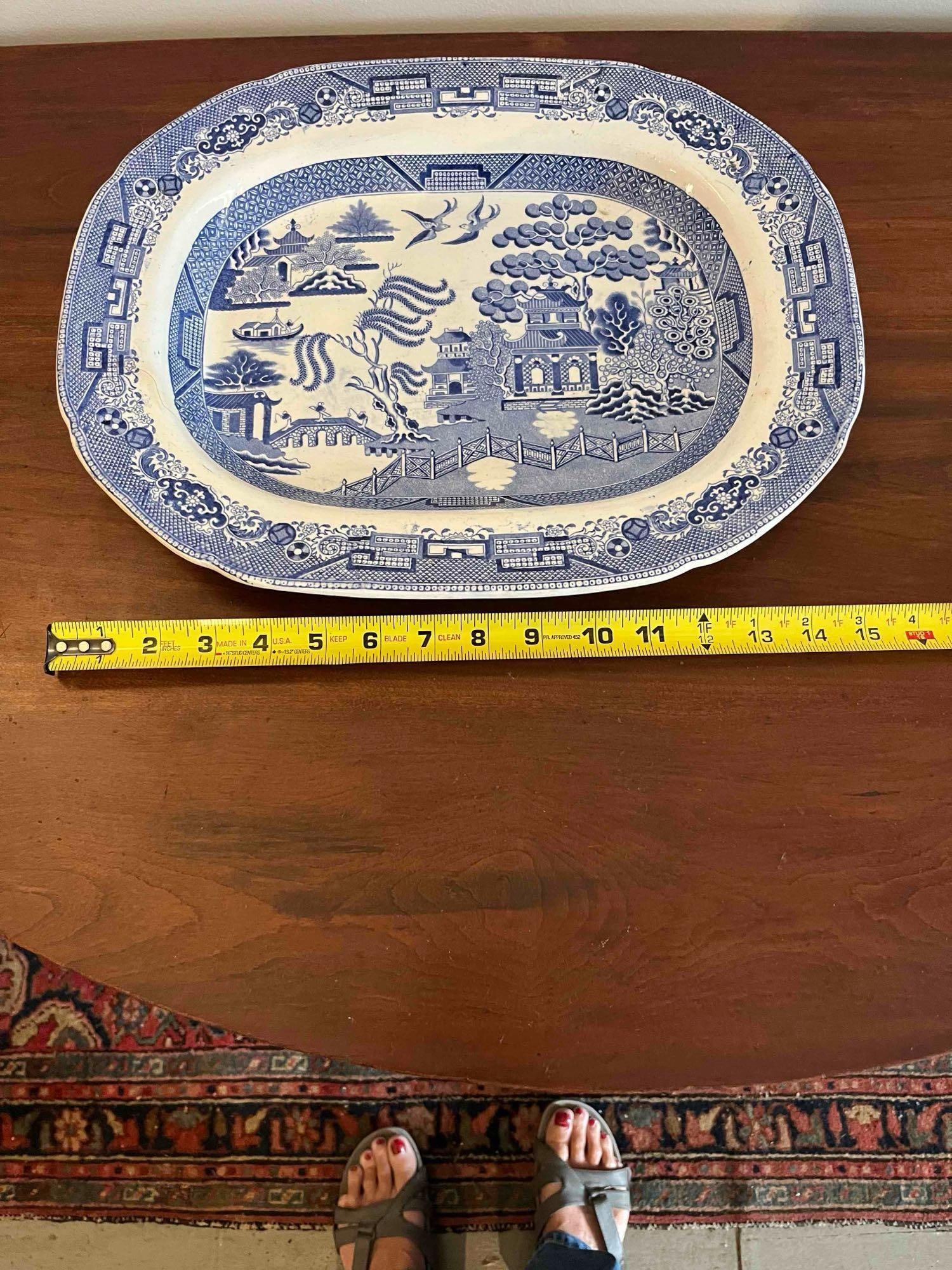 Blue Willow Transfer Printed Platter - 3