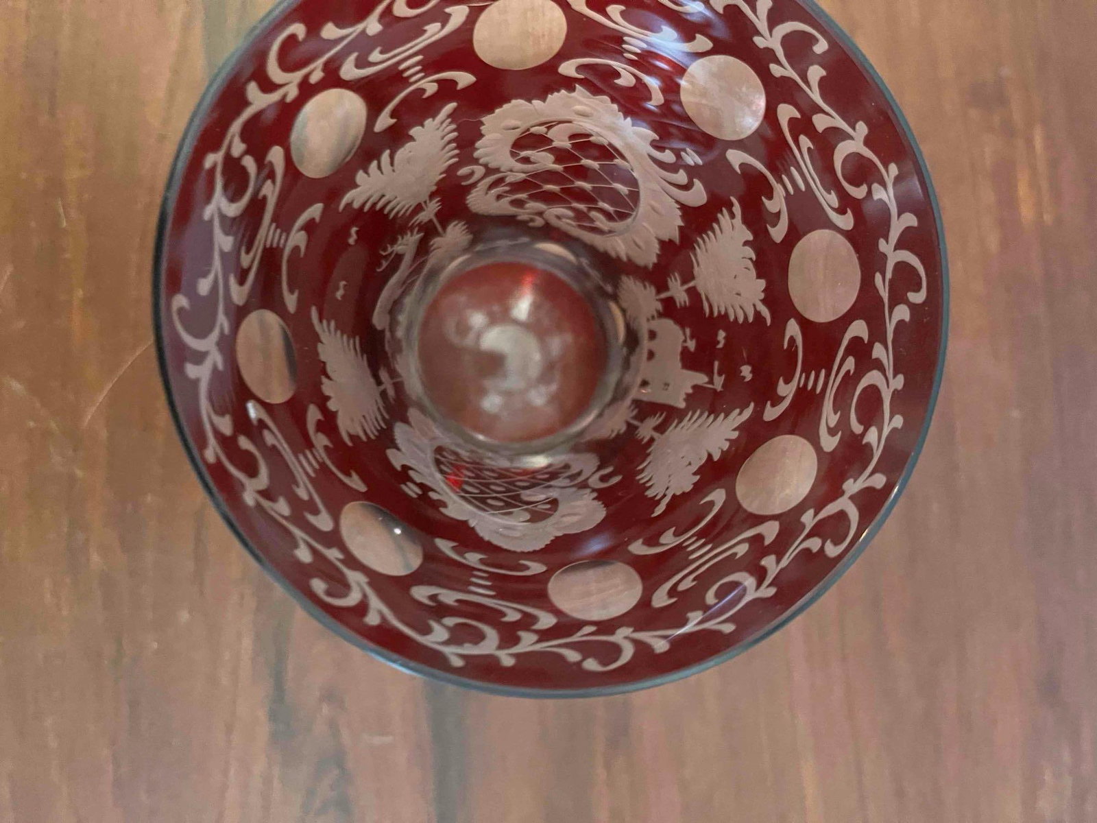 Pair Egermann Ruby Cut-to-Clear Vases - 5