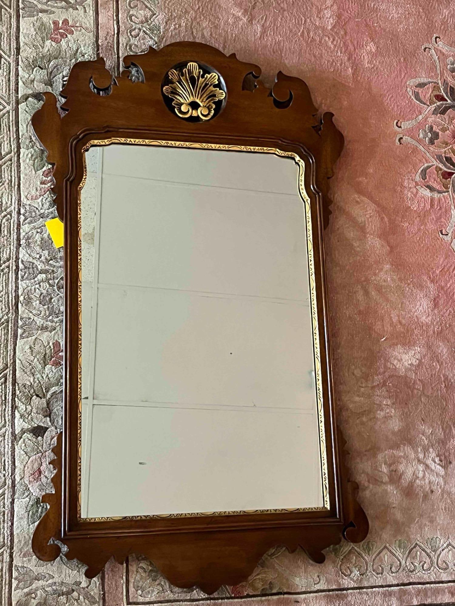 Old Colony Chippendale Mahogany Mirror (1 of 6)