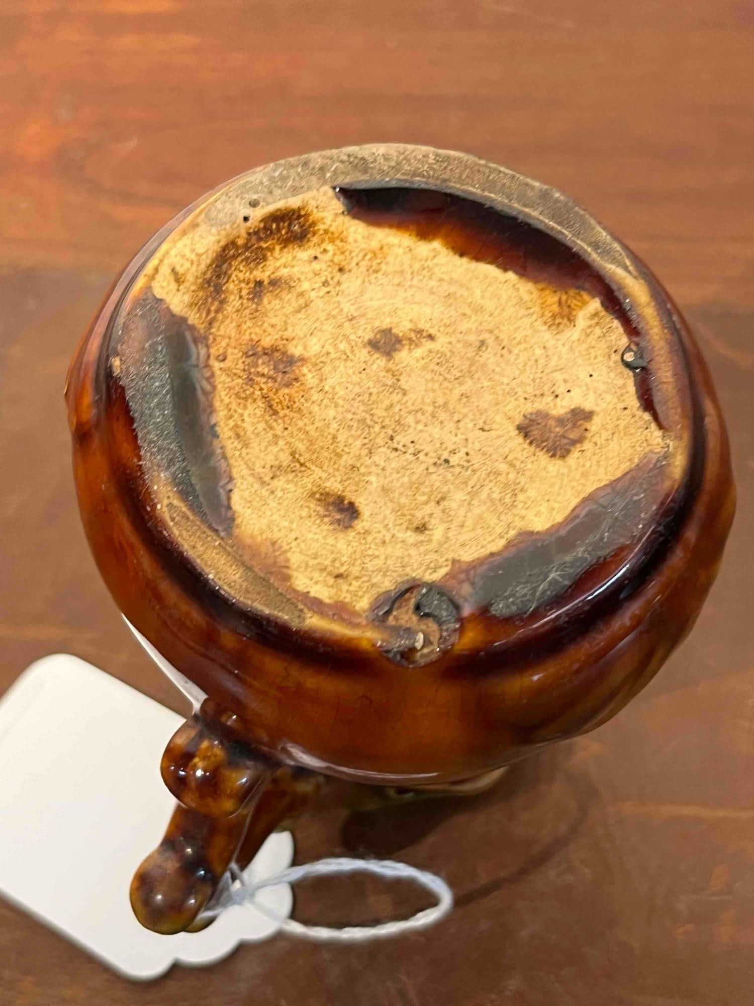 Relief Molded Earthenware Pitcher - 5