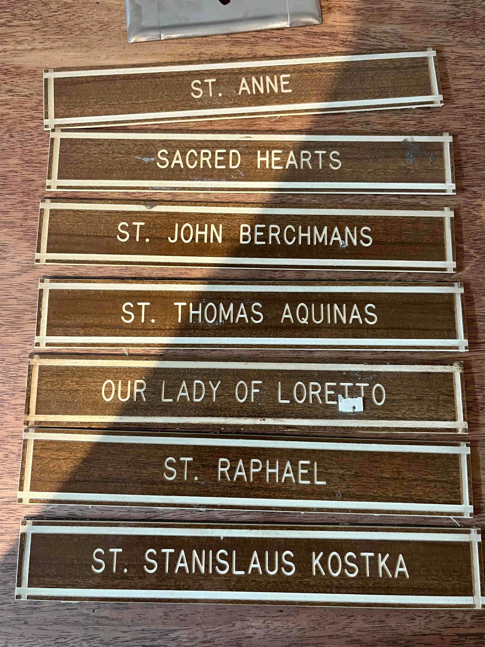 Set 8 Mid-C. Ecclesiastical Sign Plates - 4