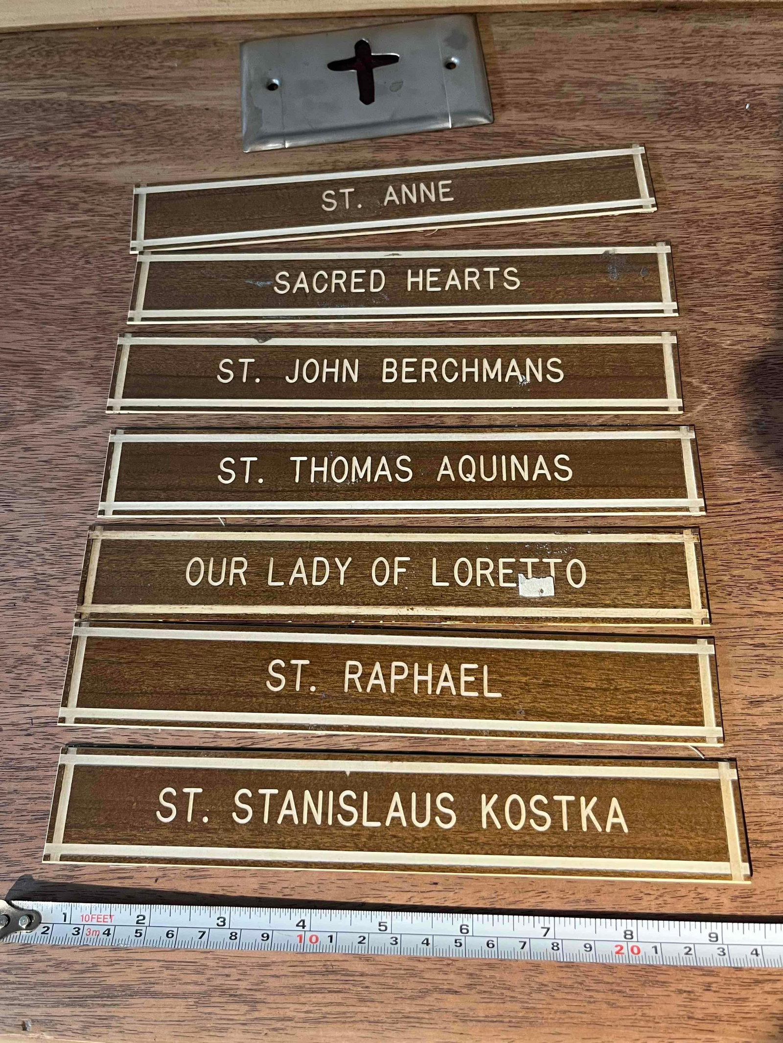 Set 8 Mid-C. Ecclesiastical Sign Plates - 5