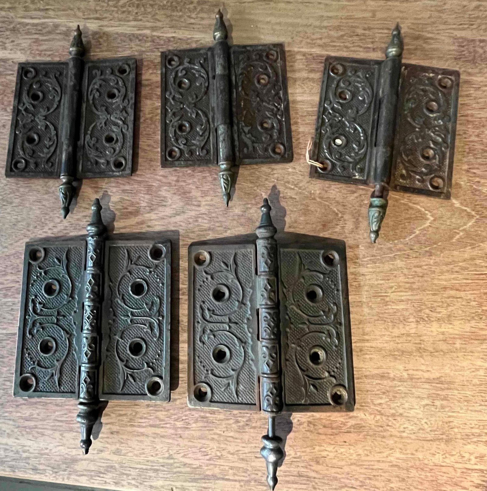 Victorian Cast Iron Steeple Tip Hinges (1 of 9)