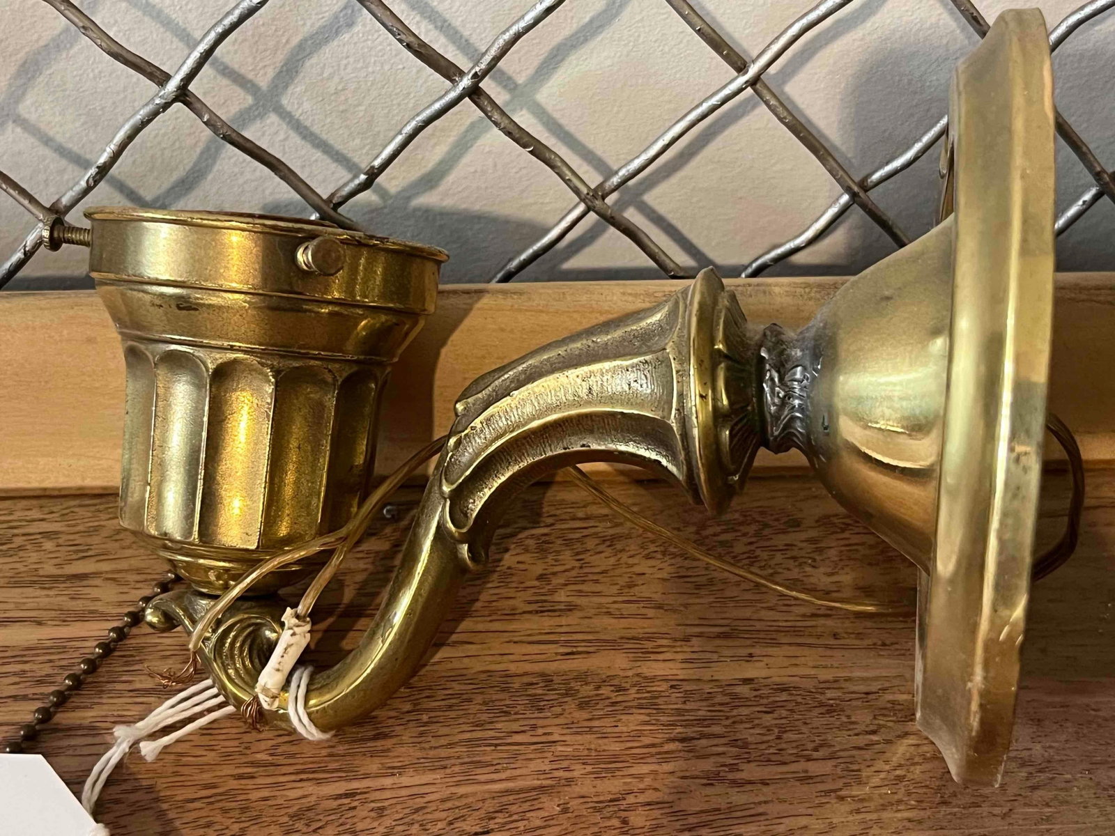 Pair Brass Wall Sconces - 2