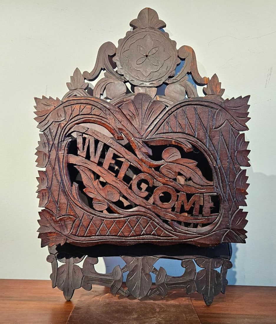 Victorian Carved Walnut Magazine Rack (1 of 4)