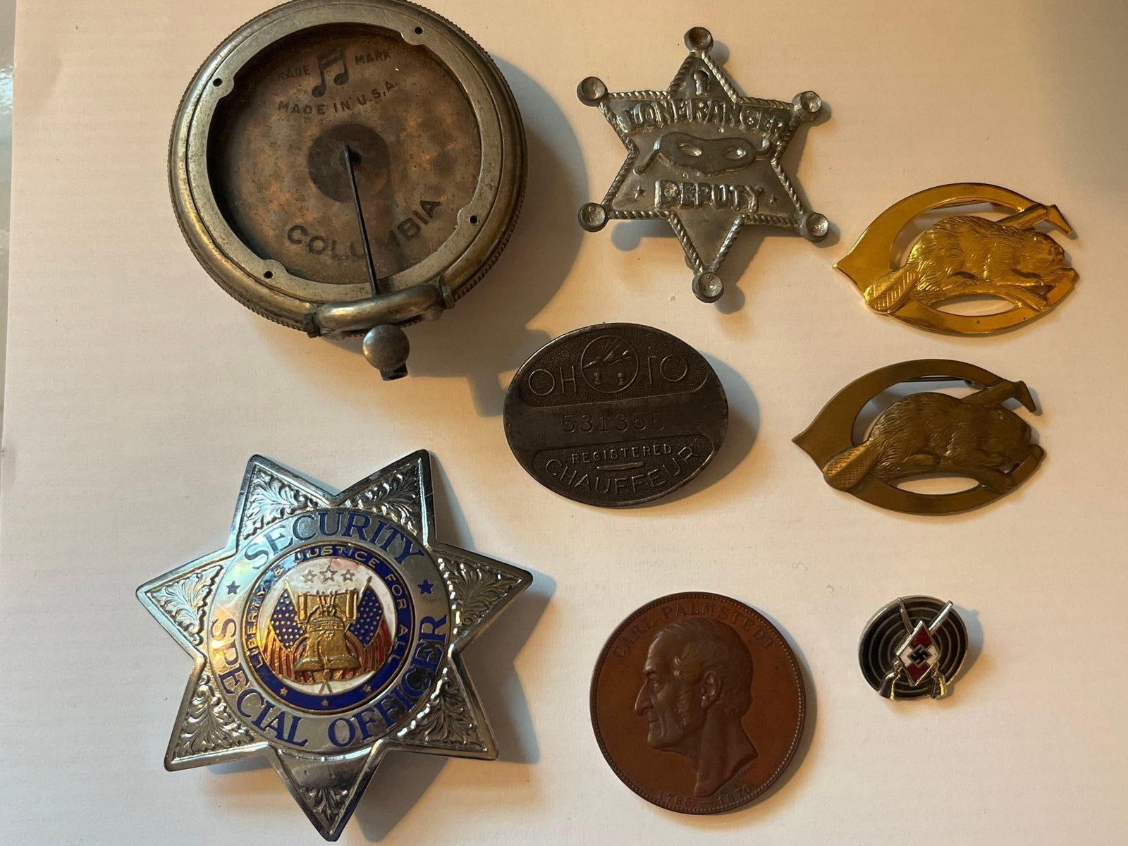 Columbia Reproducer, Badges & Medals (1 of 13)