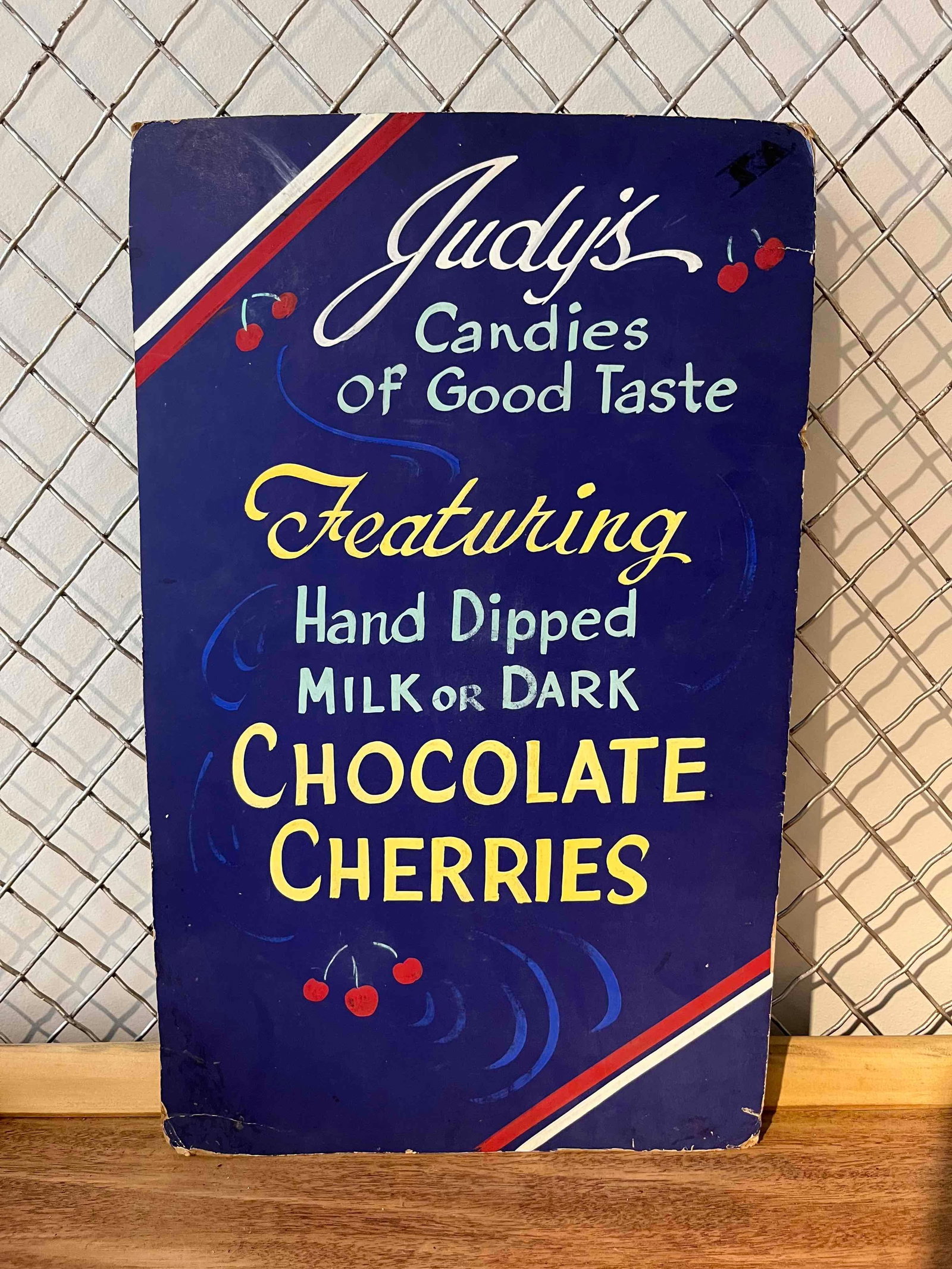 Judy's Candies Chocolate Cherries Sign (1 of 1)