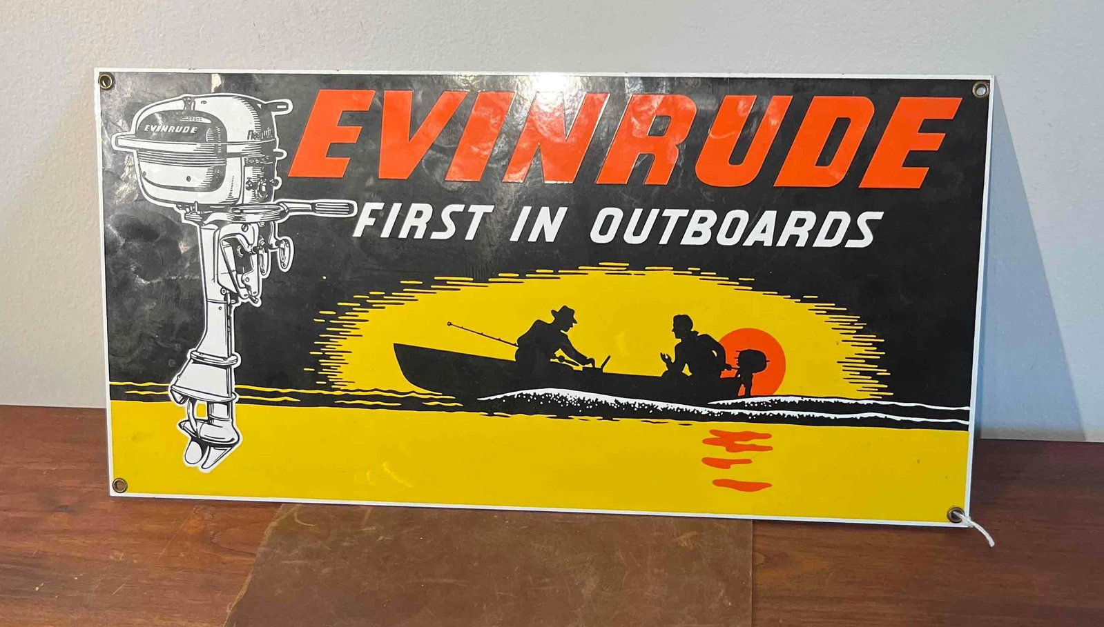 Ande Rooney Evinrude Porc. Adv. Sign (1 of 4)