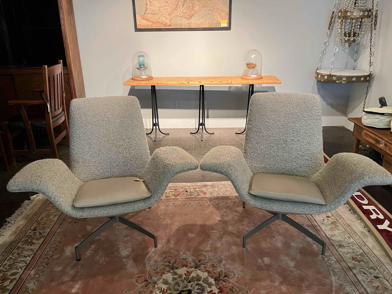 Pair HBF Gilda Swivel Wing Chairs (1 of 7)