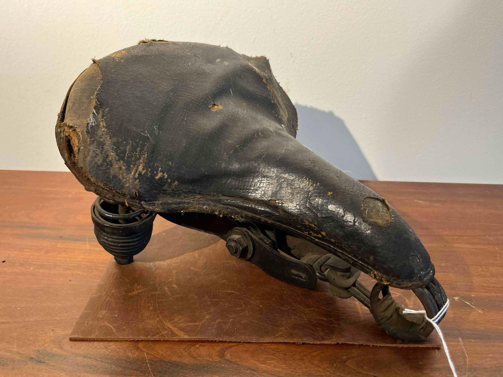 3-Spring Leather & Steel Cycle Saddle (1 of 6)