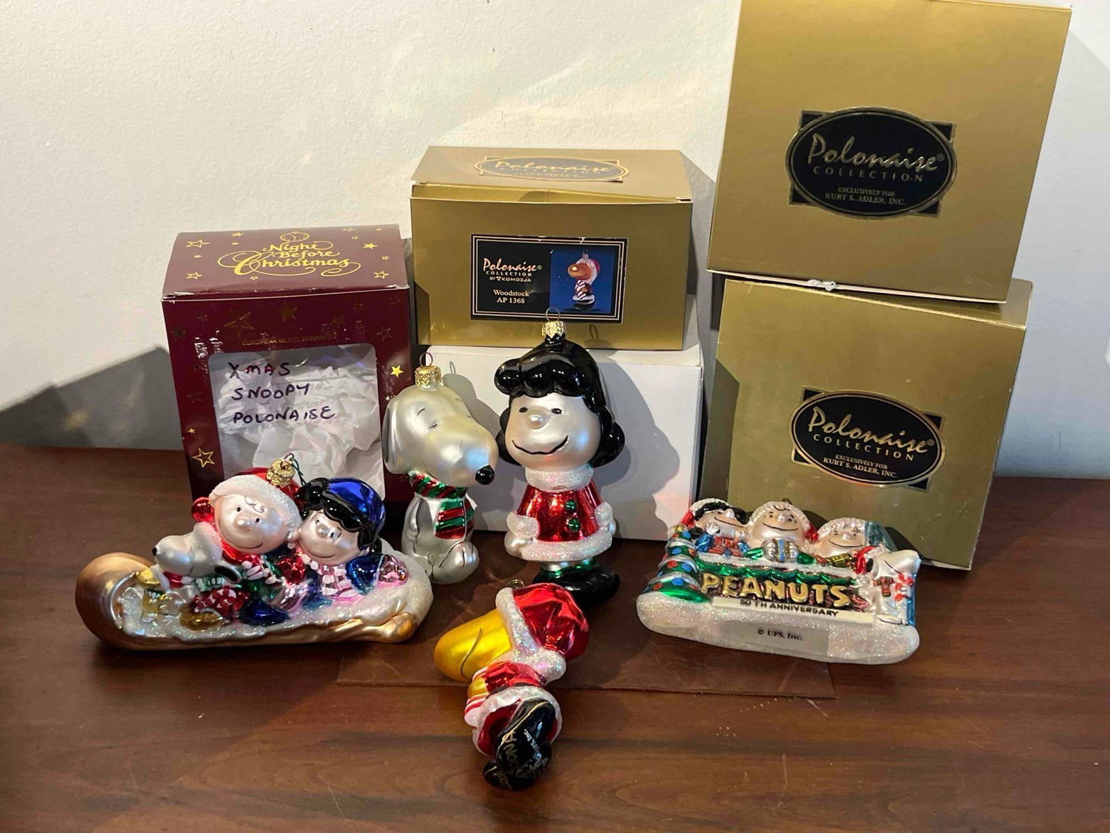 5 Polonaise Peanuts Glass Ornaments (1 of 7)