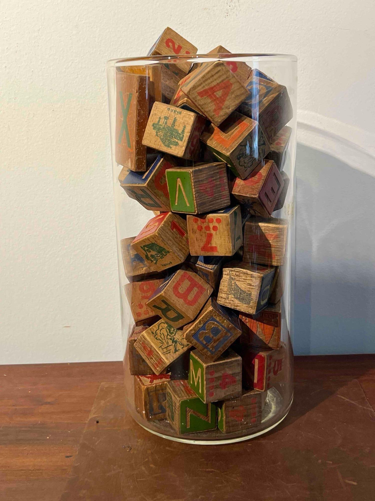 Wooden Alphabet & Number Toy Blocks (1 of 3)