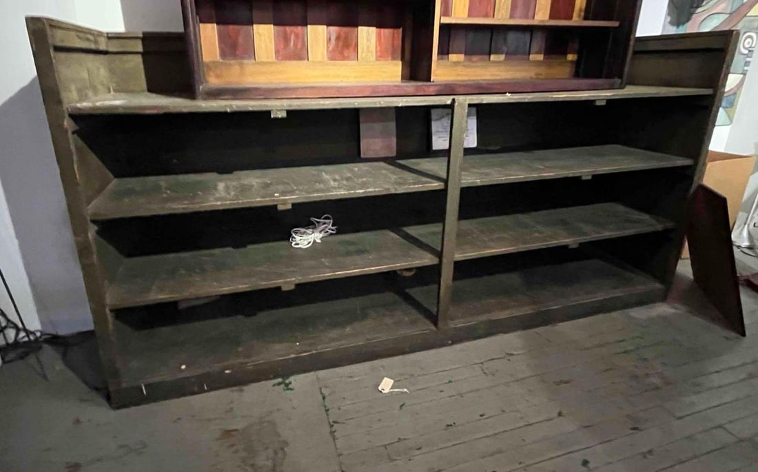 American Primitive Green Wood Shelving (1 of 5)