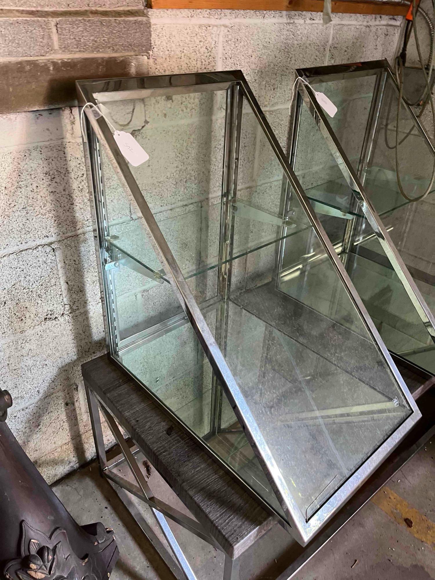 Chrome & Glass Slanted Front Cases (1 of 3)