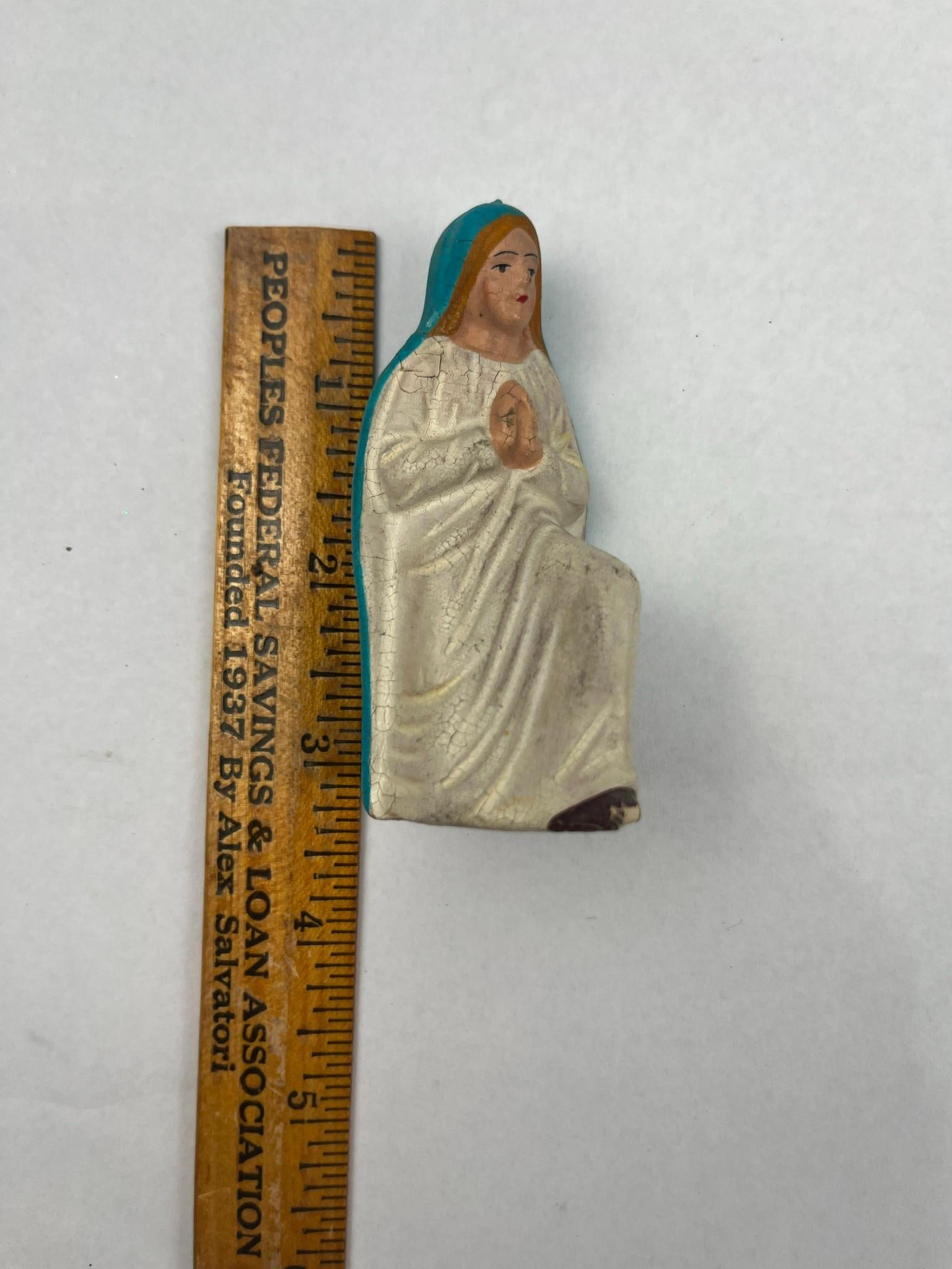 Set German Painted Composition Nativity - 3