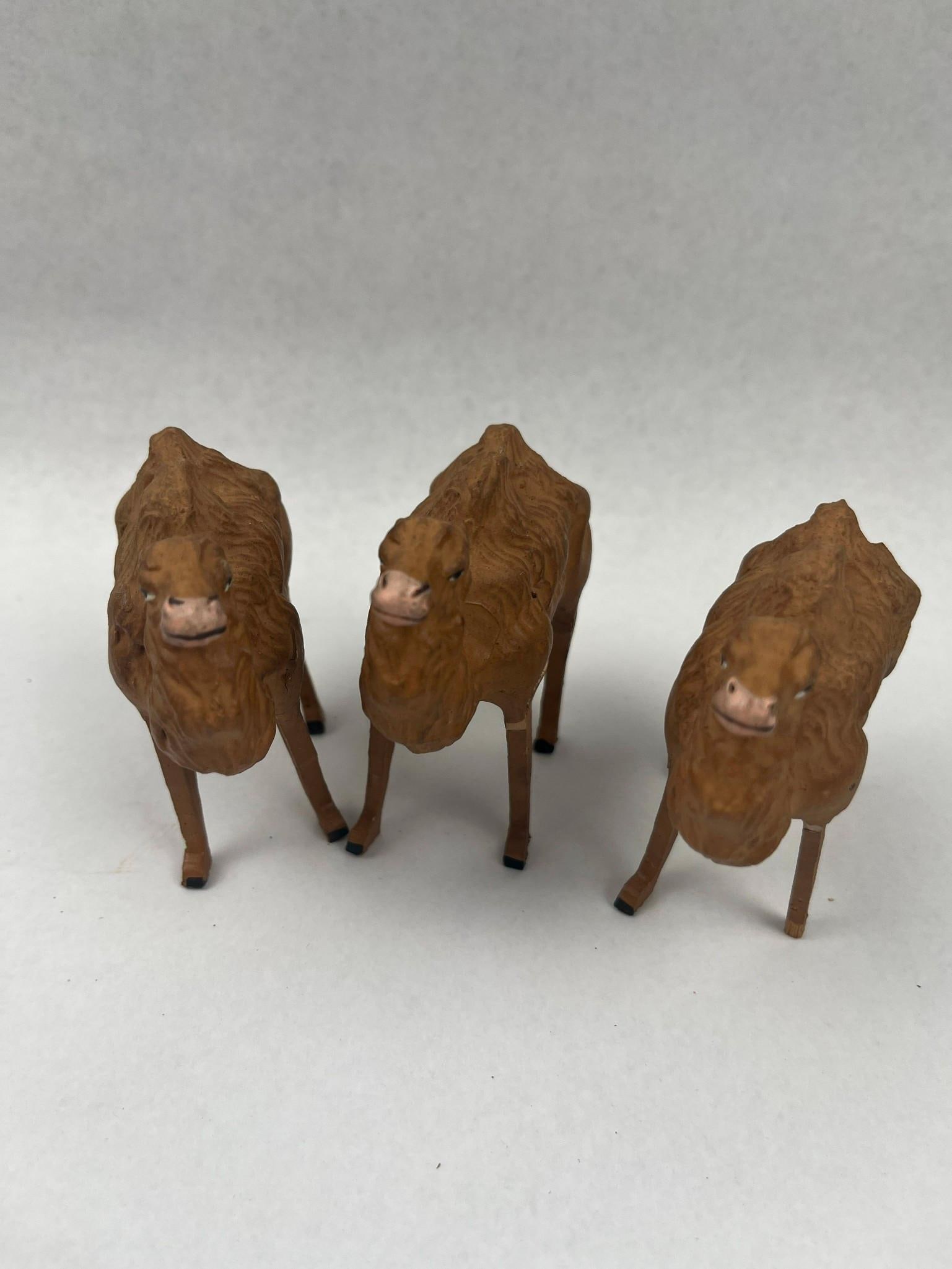 Set German Painted Composition Nativity - 6