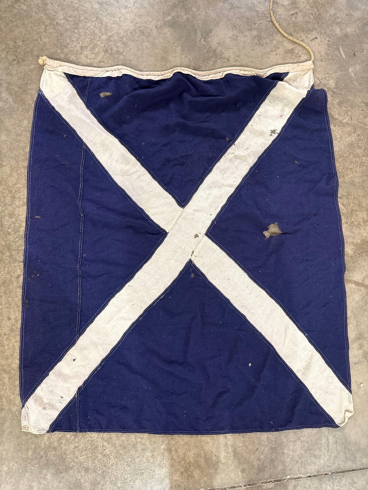 Sewn Bunting Naval Signal Flag, Mike (1 of 5)
