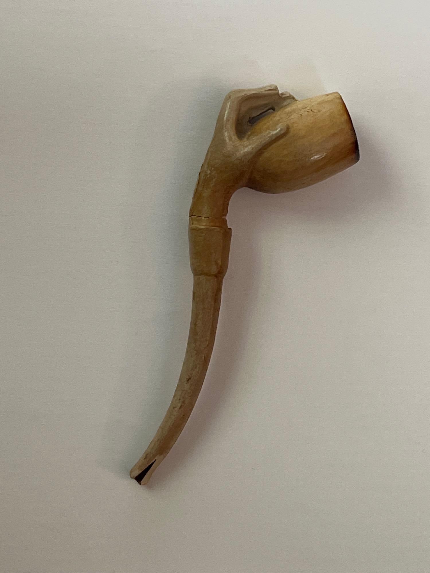 Carved Meerschaum Pipe w/ Hand & Egg (1 of 4)