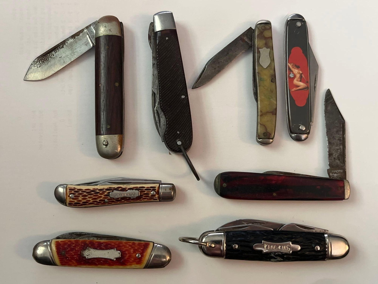 8 American Pocket Knives w/ (1 of 6)