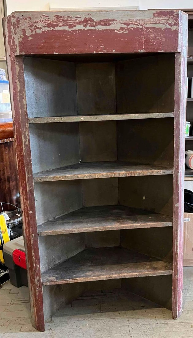 American Primitive Corner Cupboard (1 of 6)