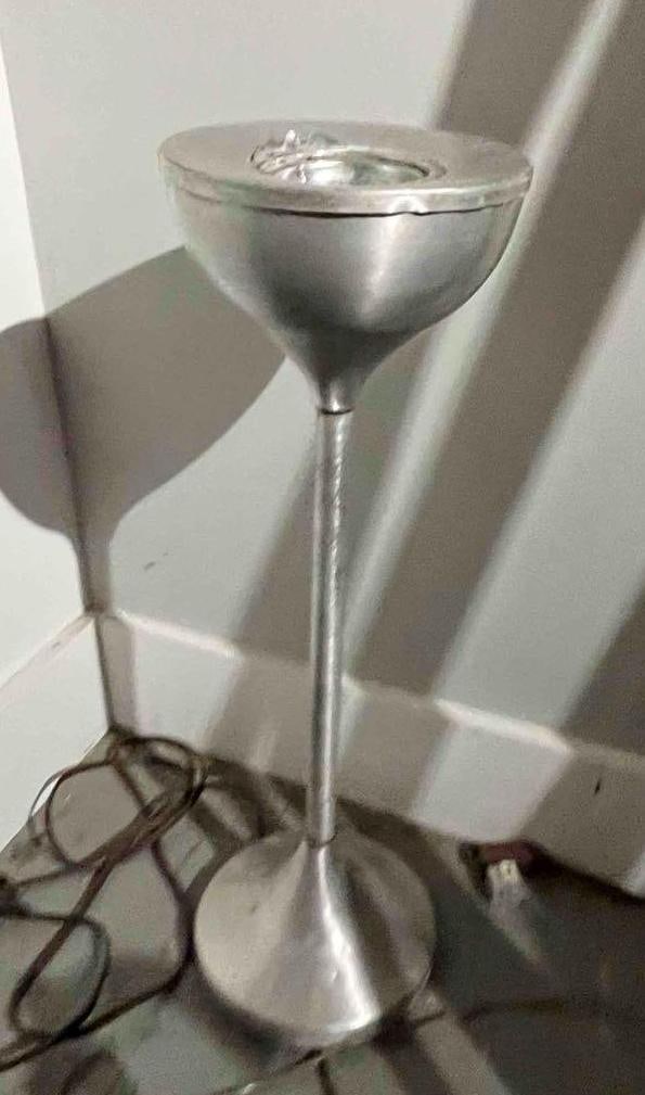 Brushed Aluminum Floor-Standing Ashtray (1 of 4)