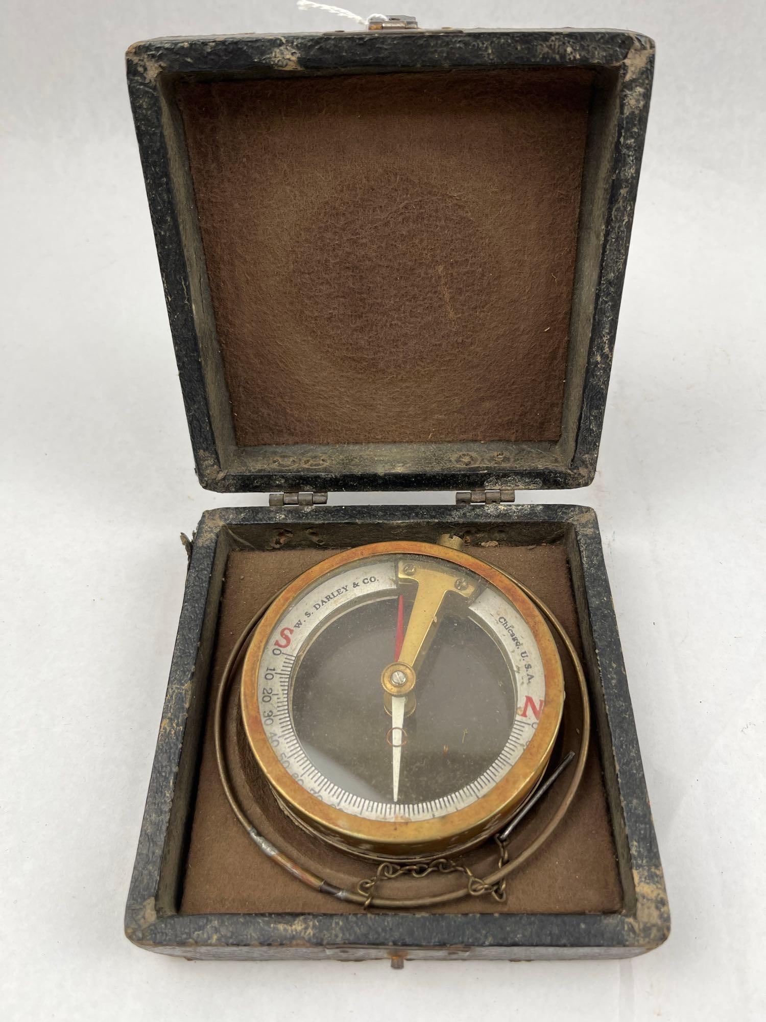 W.S. Darley & Co. Brass Mining Compass (1 of 5)