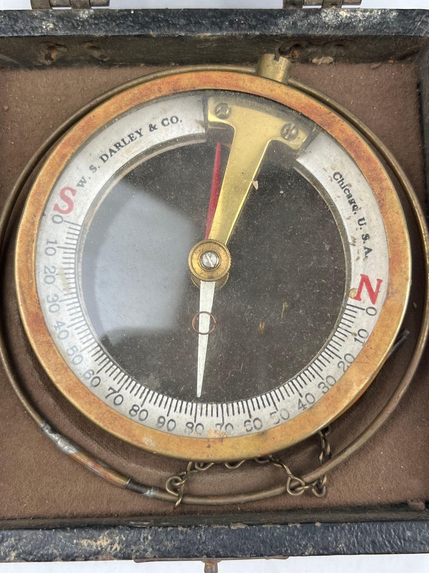 W.S. Darley & Co. Brass Mining Compass - 2