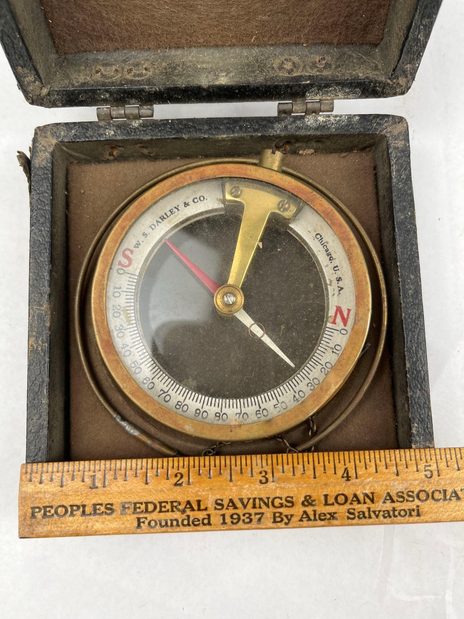 W.S. Darley & Co. Brass Mining Compass - 3
