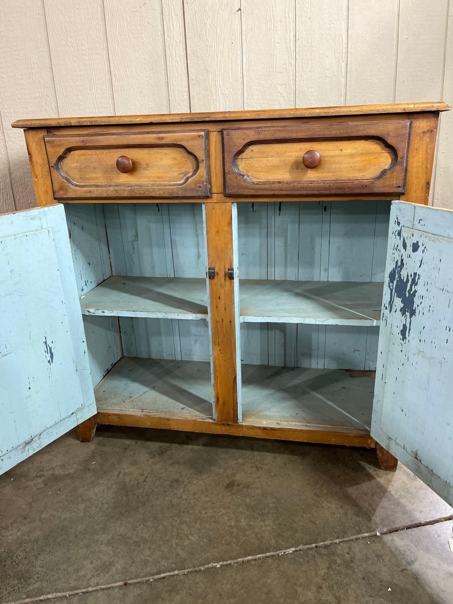 American Primitive Pine Jelly Cupboard - 5