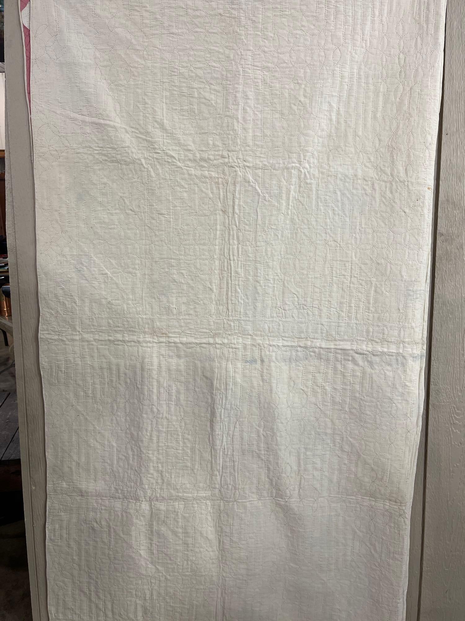 Vtg American Churn Dash Patchwork Quilt - 7