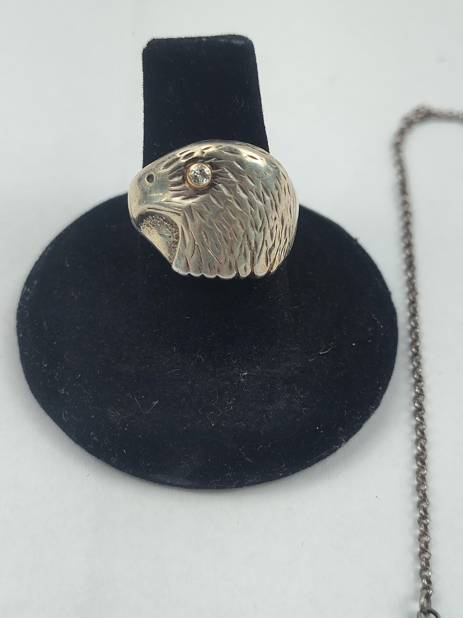 Str. Eagle Head Ring & Heart Necklace - 2