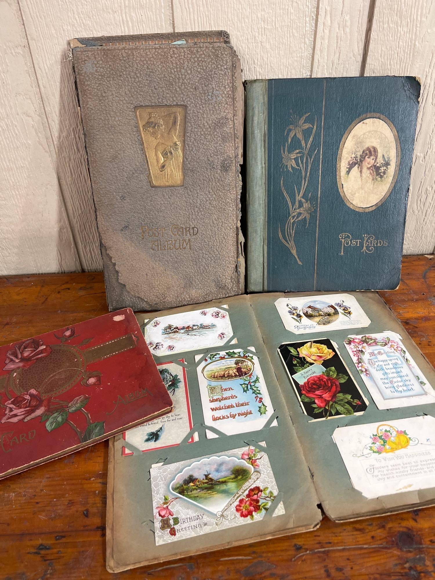 3 Postcard Albums & Early 20th C. Cards (1 of 11)