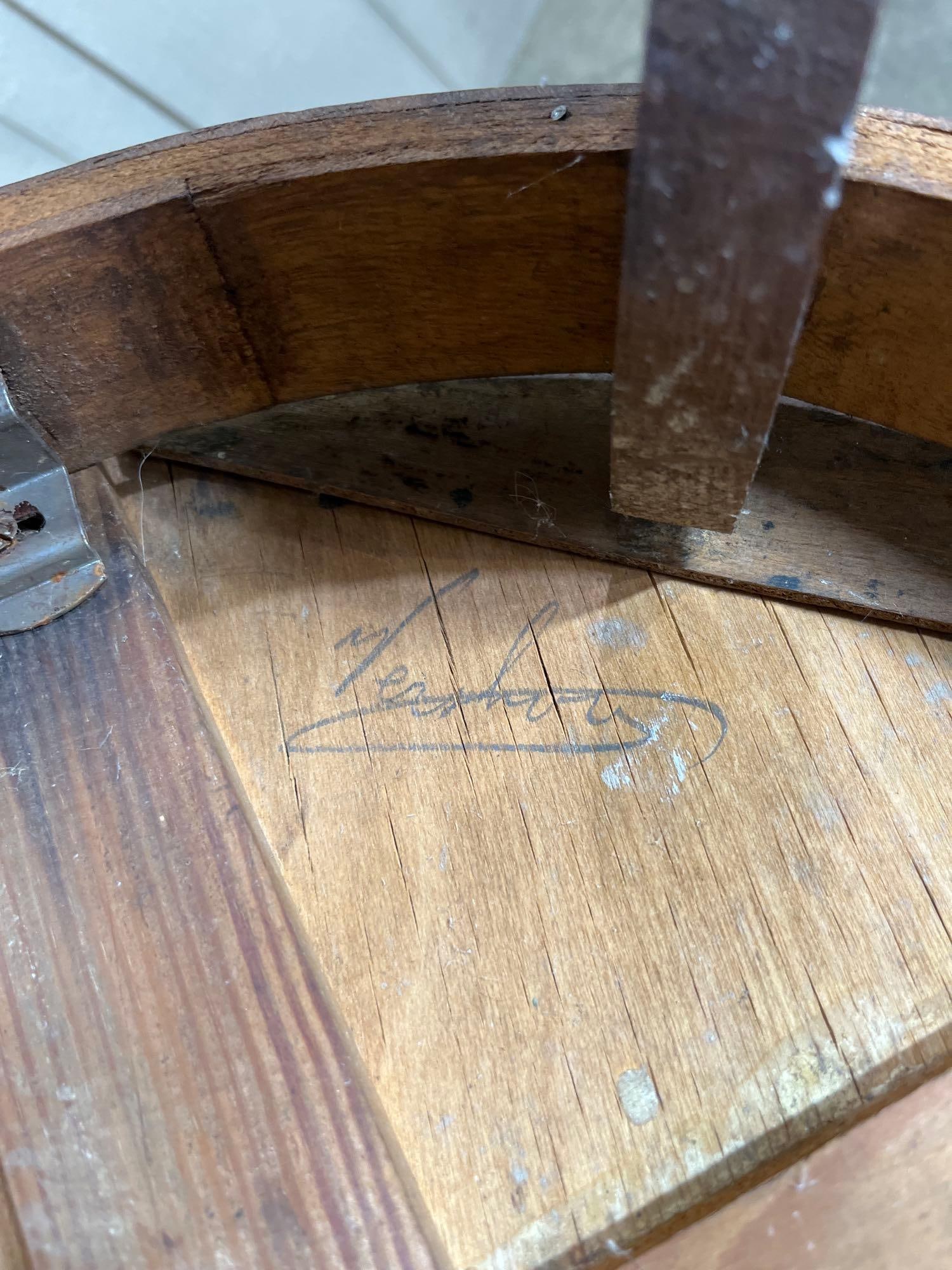 Art Deco Embossed Brass Side Table - 5