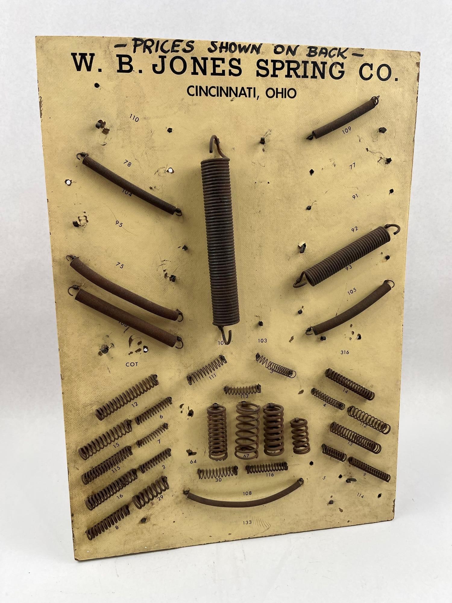 W.B. Jones Spring Co. Adv. Sample Board (1 of 6)