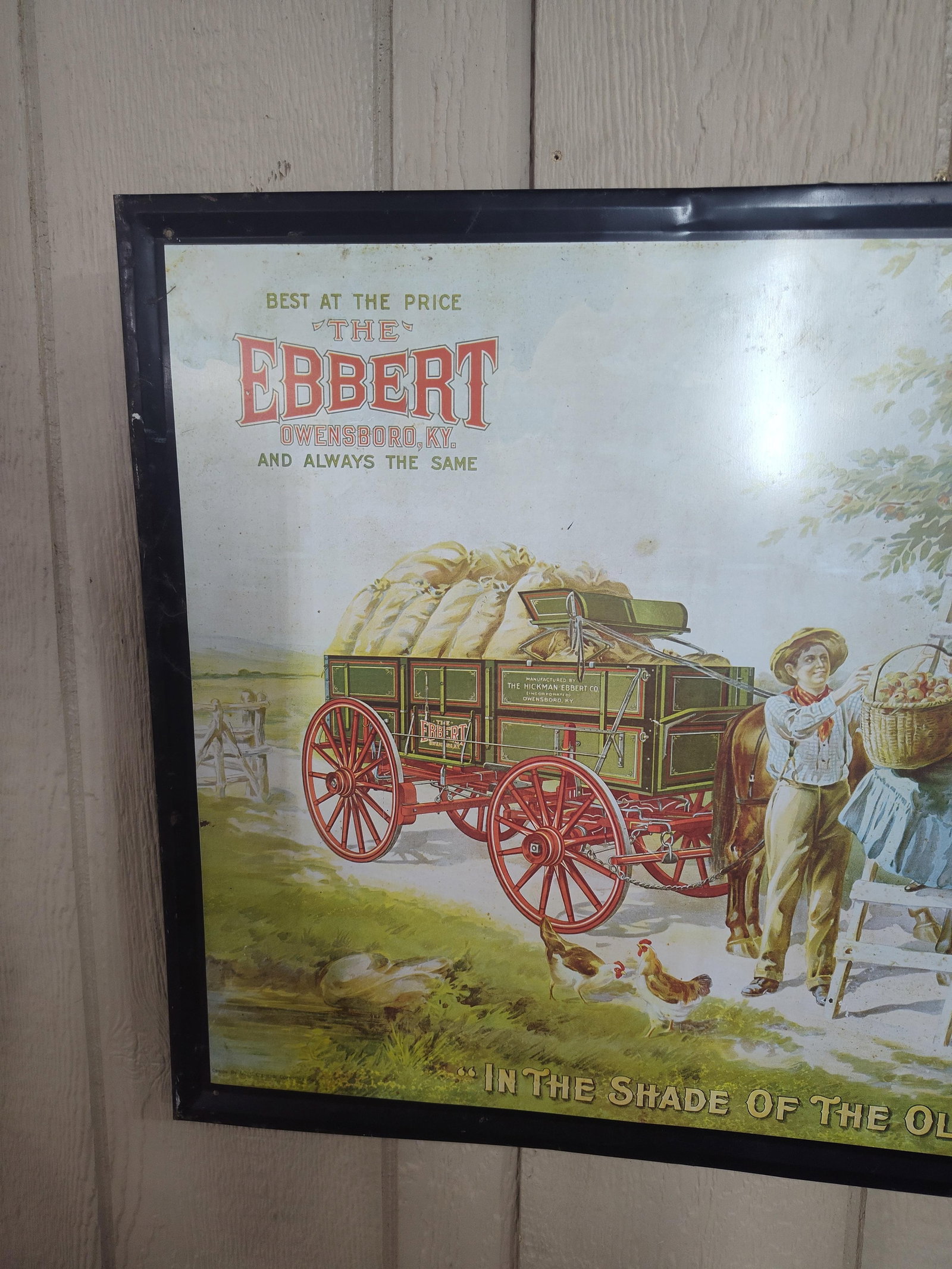 Hickman-Ebbert Ebbert Wagons Tin Sign - 2