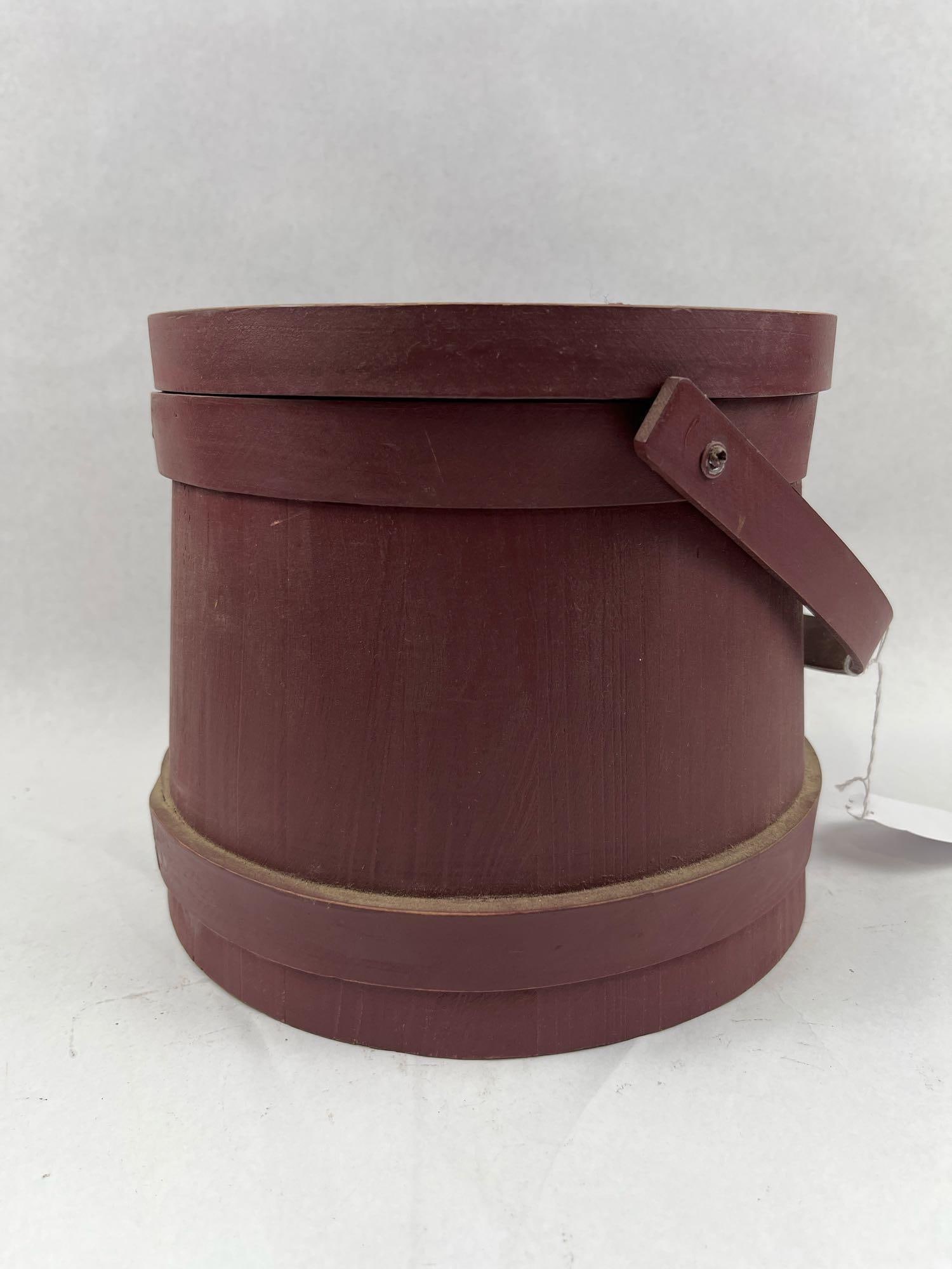 American Primitive Painted Wood Firkin (1 of 6)