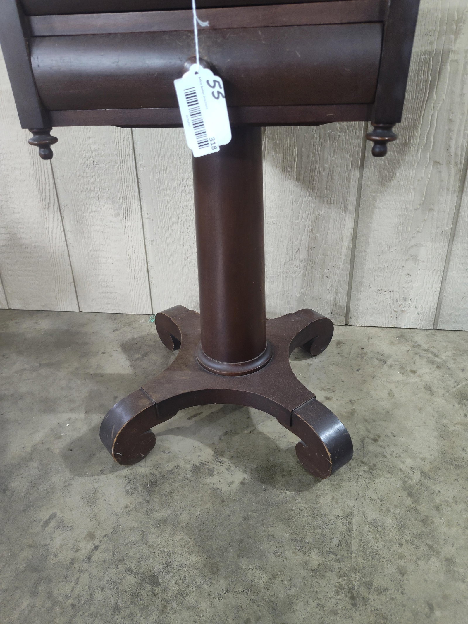 American Empire Drop-Leaf Sewing Table - 6