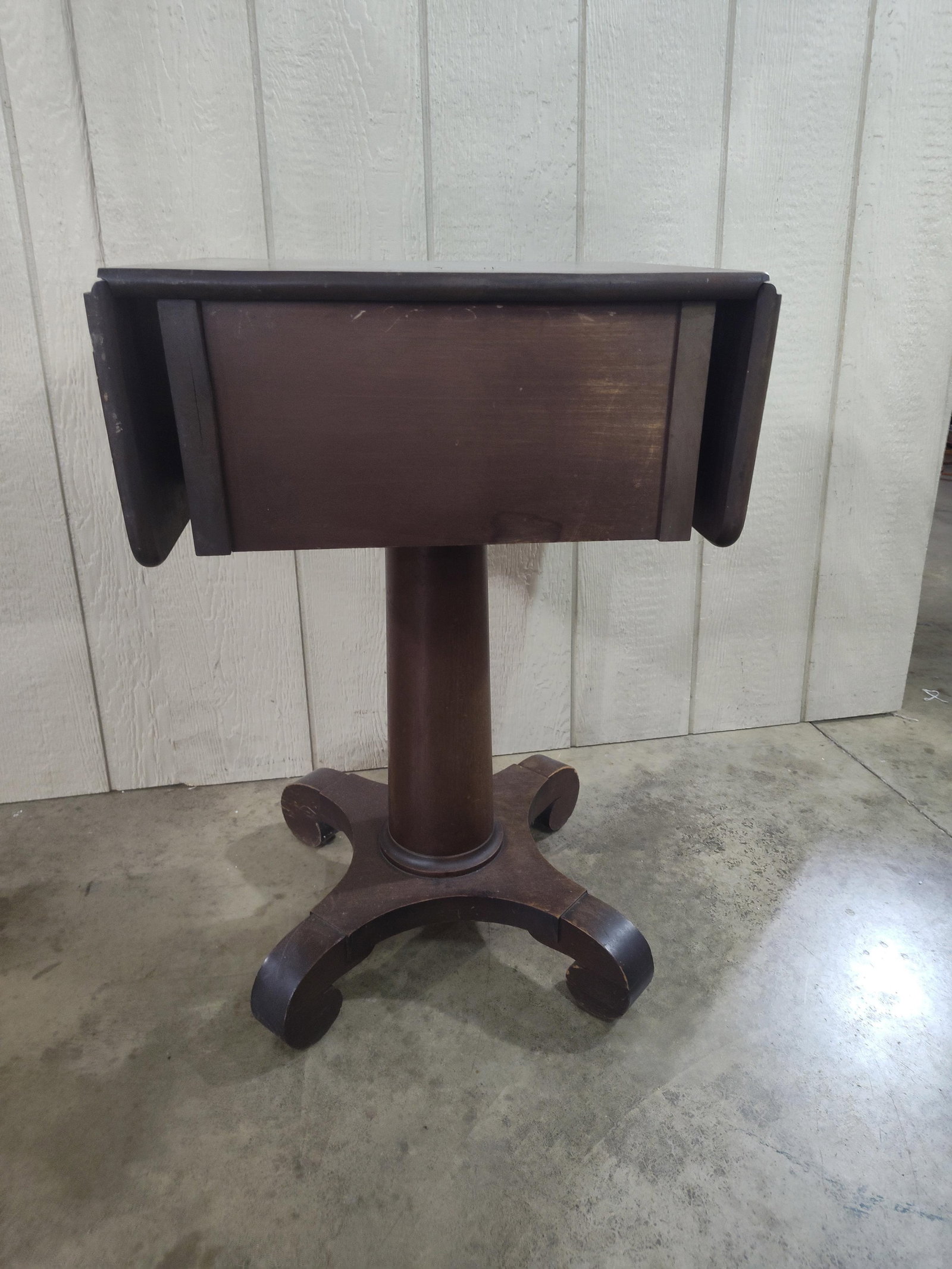 American Empire Drop-Leaf Sewing Table - 7