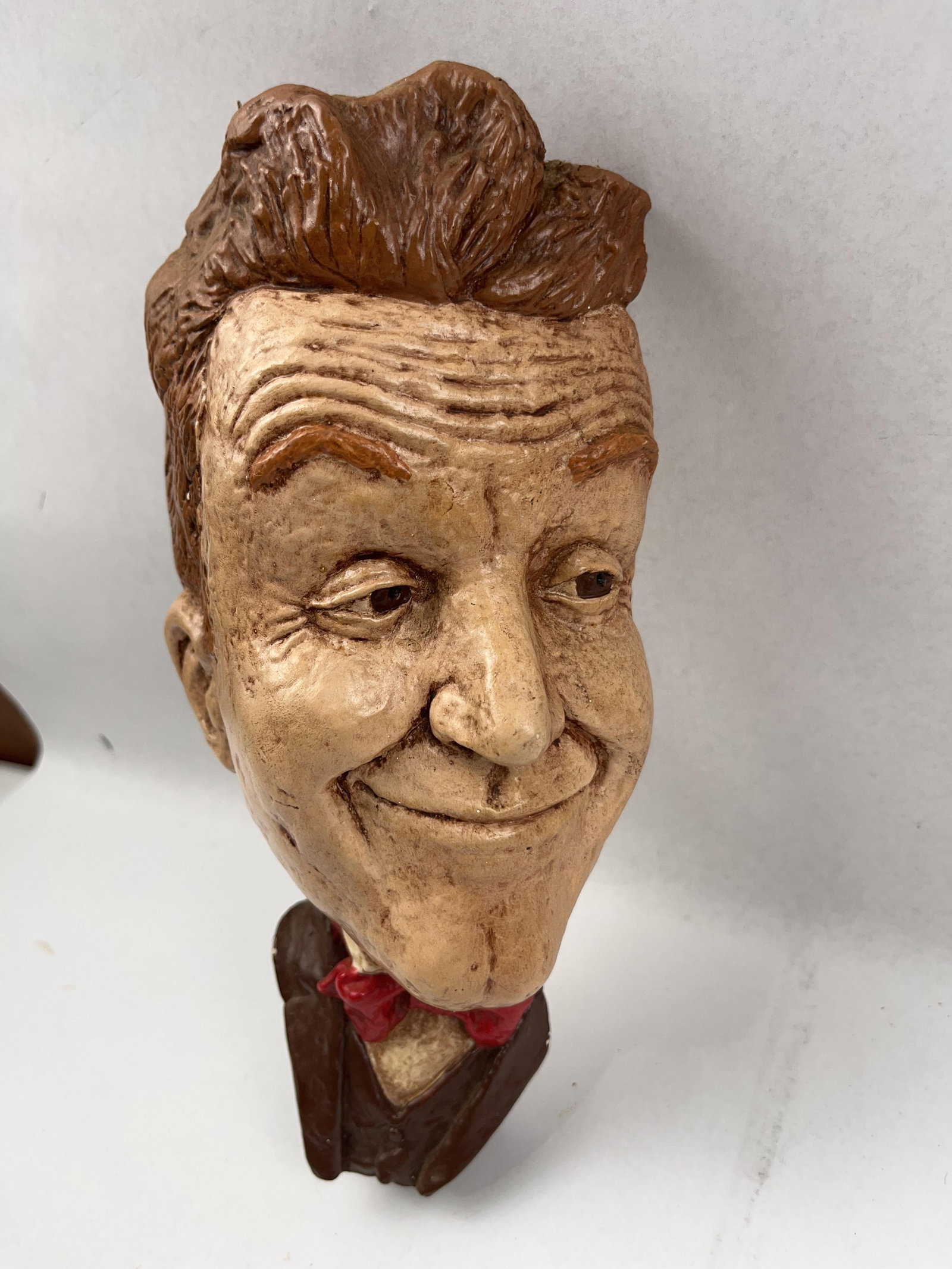 Pair Laurel & Hardy Chalkware Plaques - 2