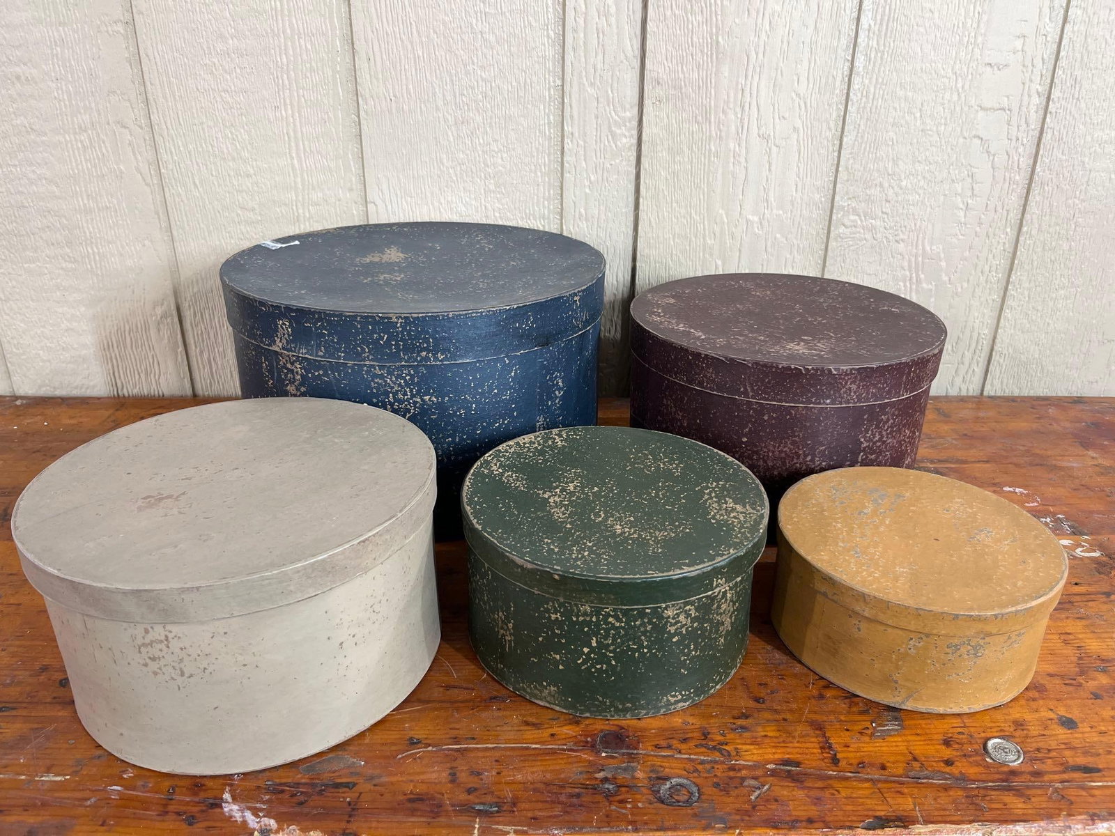 Set Painted Pasteboard Pantry Boxes - 2