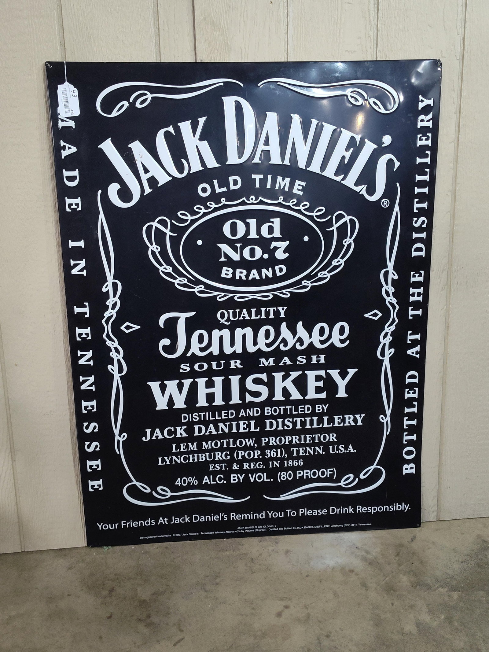 Jack Daniel's Embossed Tin Sign, 2007 (1 of 4)