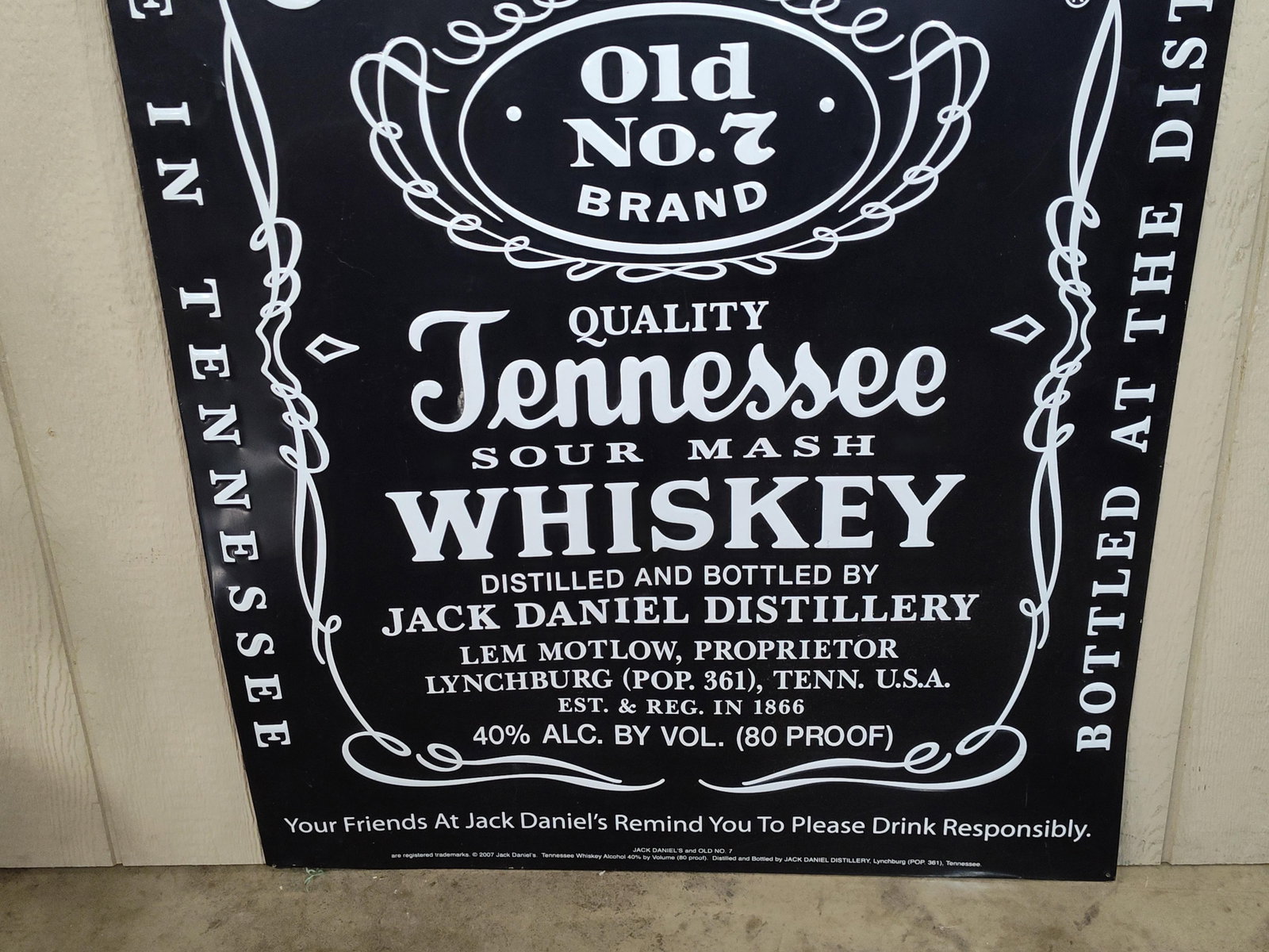 Jack Daniel's Embossed Tin Sign, 2007 - 3
