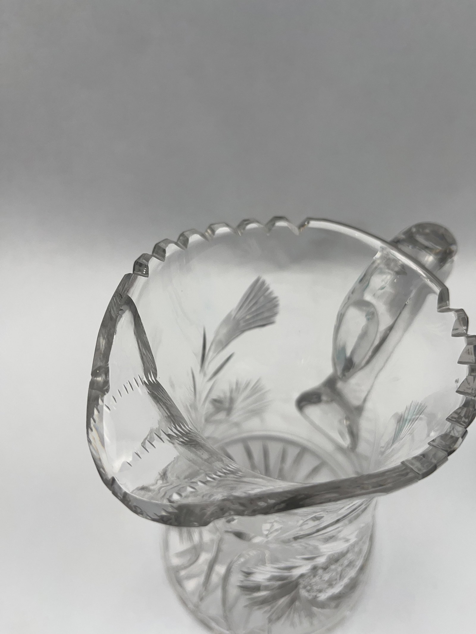 Cut Glass Pitcher & Two Baskets - 4