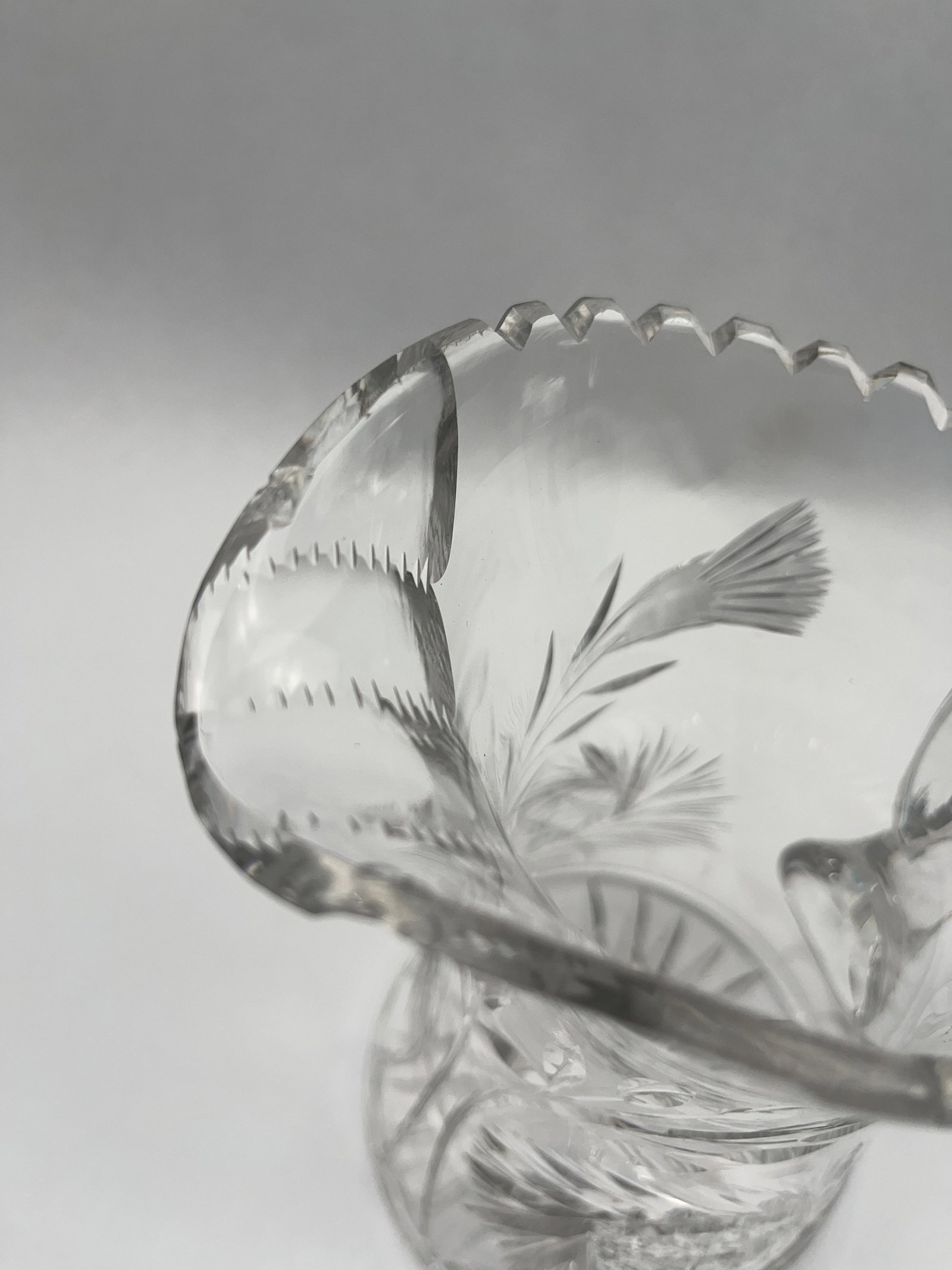 Cut Glass Pitcher & Two Baskets - 5