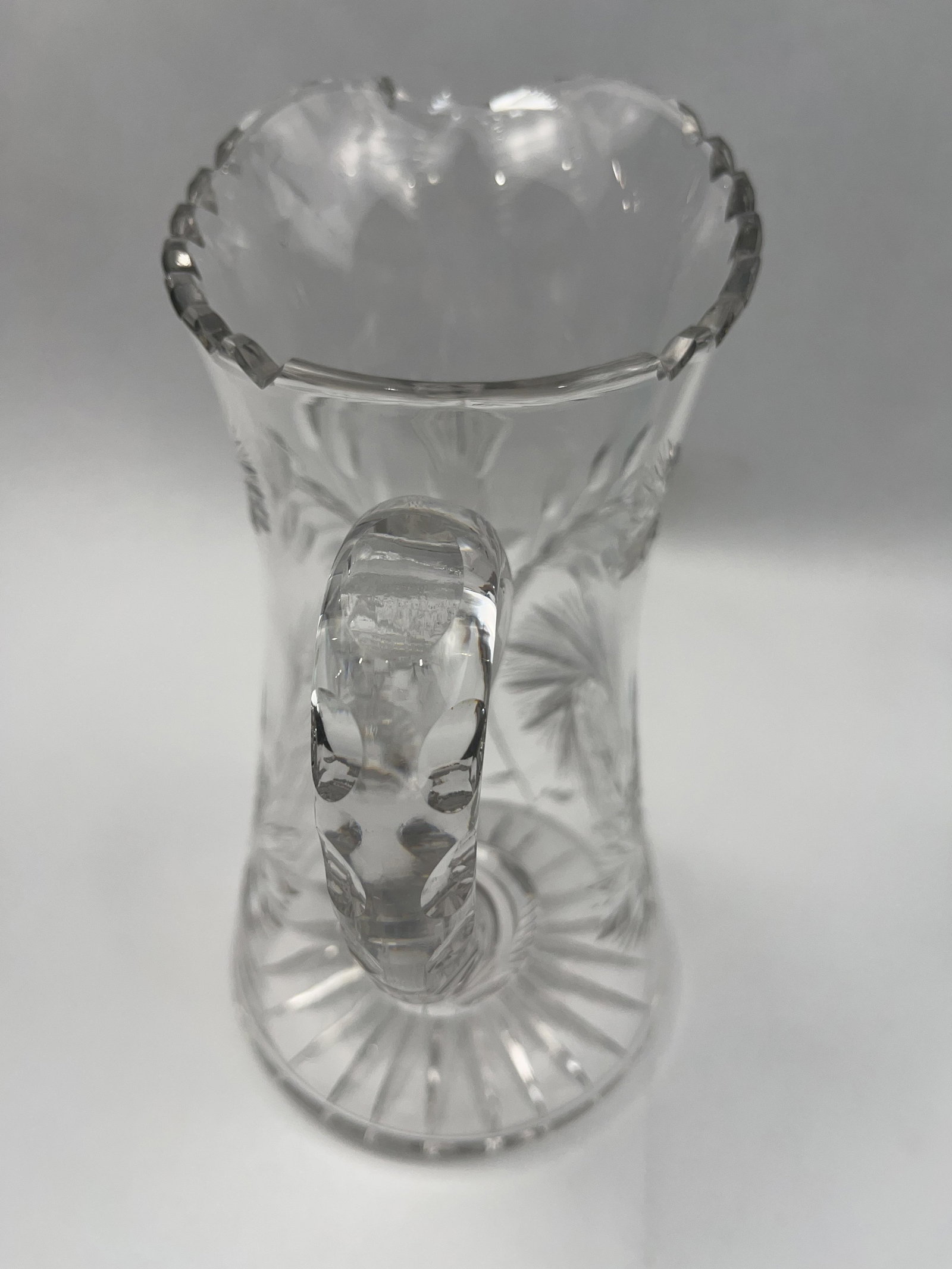 Cut Glass Pitcher & Two Baskets - 6