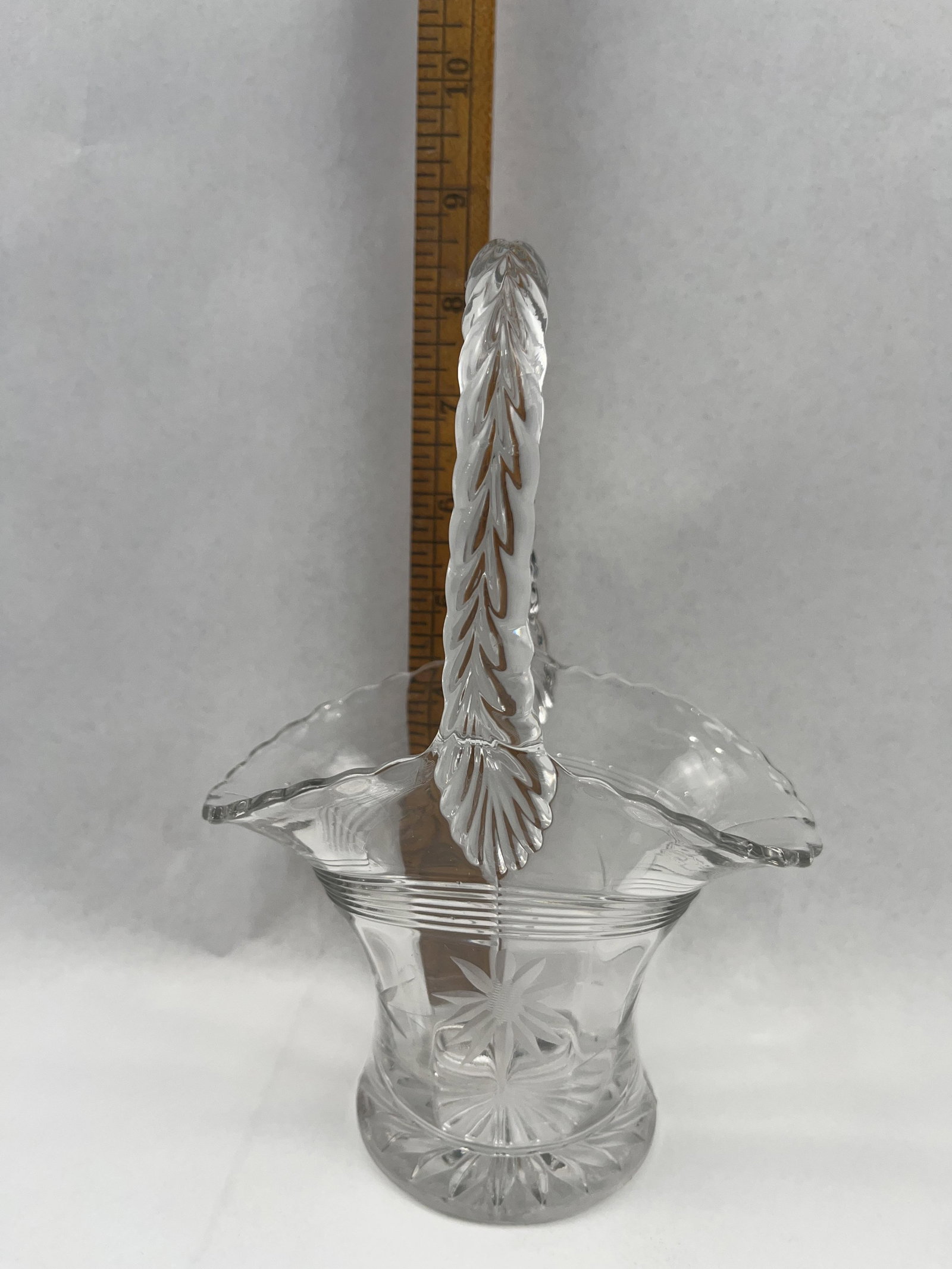 Cut Glass Pitcher & Two Baskets - 7