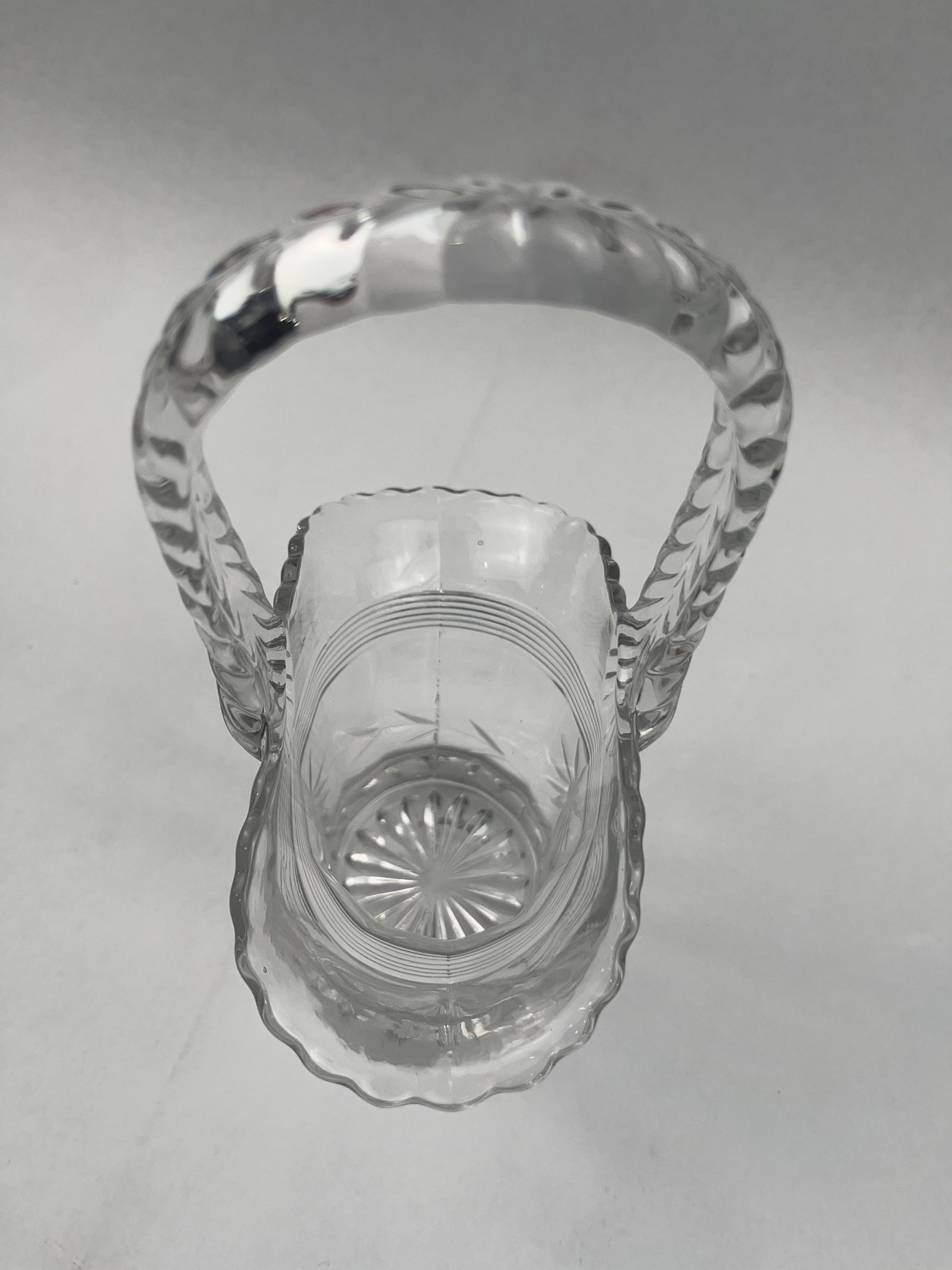 Cut Glass Pitcher & Two Baskets - 9