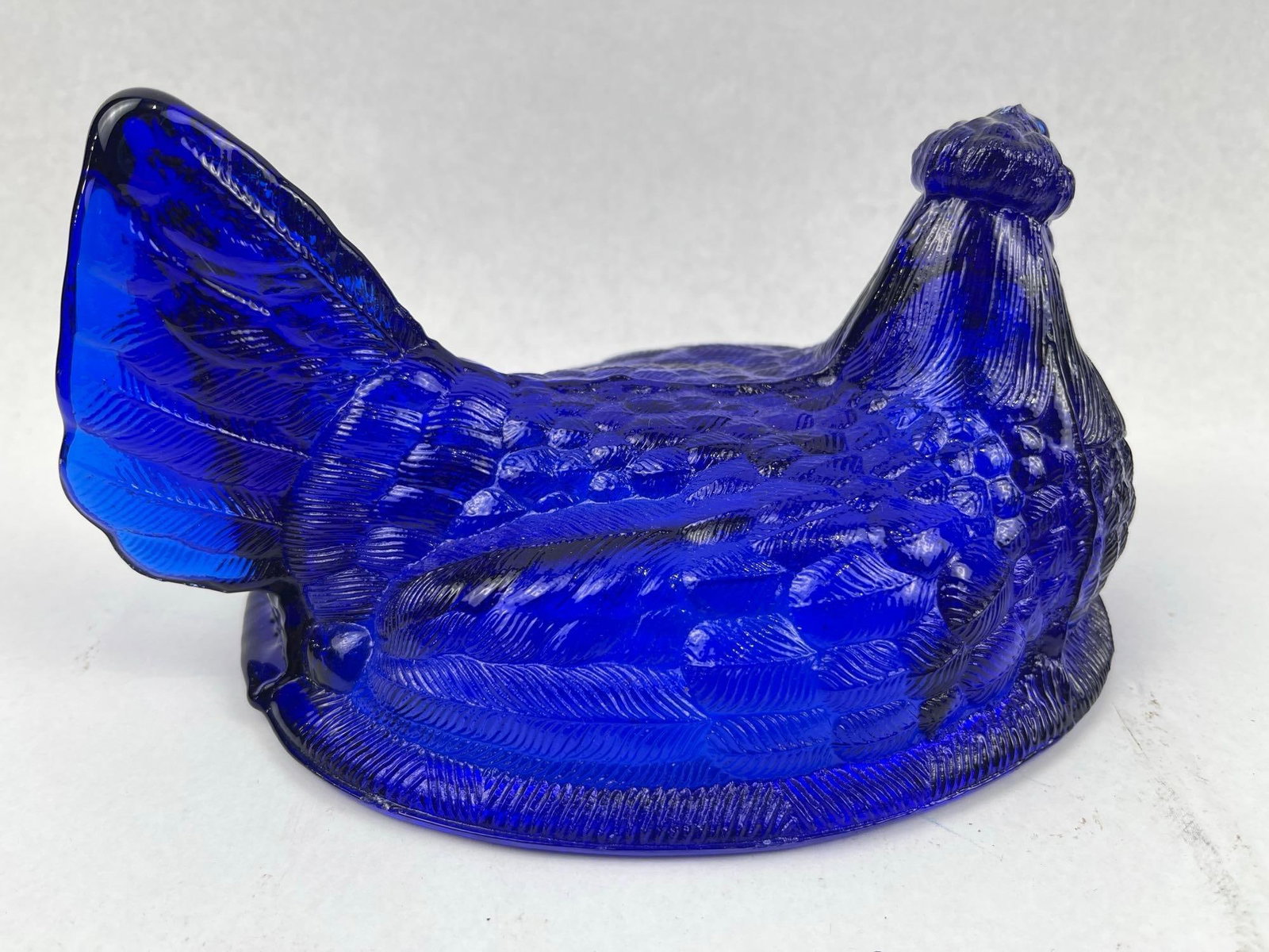 Two Pressed Glass Hen Figural Items - 3