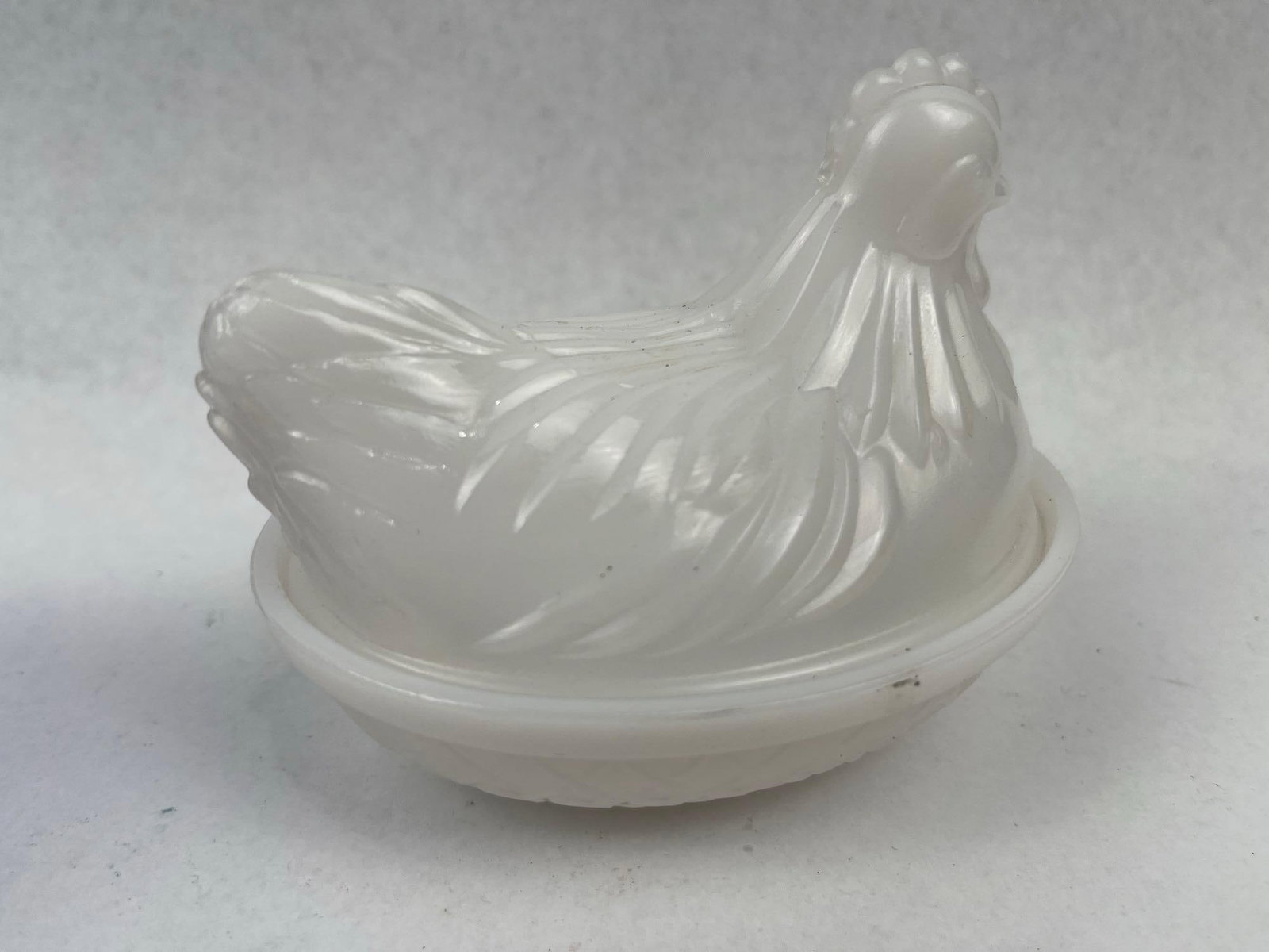 Two Pressed Glass Hen Figural Items - 6